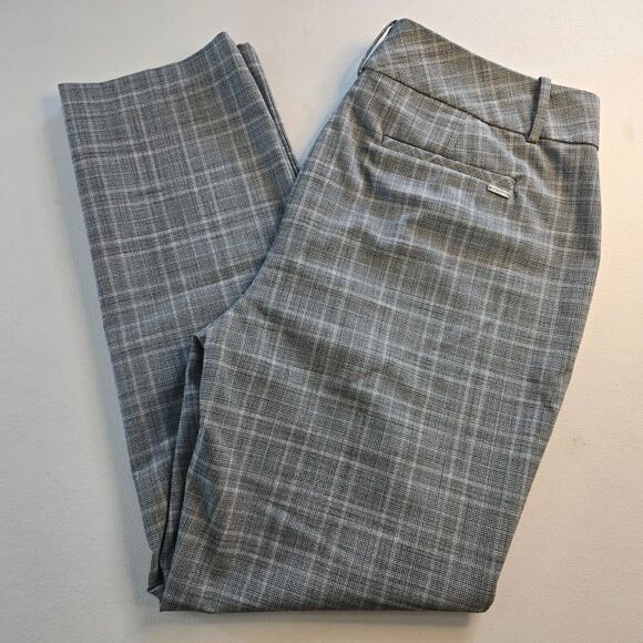 Calvin Klein Dress Slacks Women's 14 Check Pattern Gray Black & White - Picture 8 of 16
